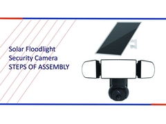 กล้องฟลัดไลท์พลังงานแสงอาทิตย์ไร้สาย 1500 Lumens 4MP 4G 3G Cellular Solar Security Camera